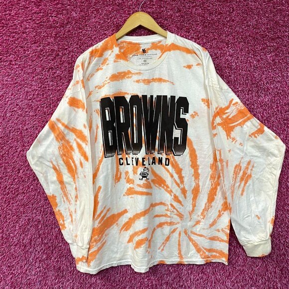 NFL Franchise AFC North Cleveland Browns Tie-Dye Long Sleeve XXL - Picture 1 of 4